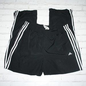 Men's Black and white Three Stripe Pants size Large Adidas